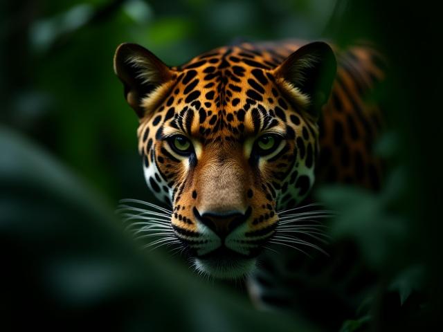 Jaguar en la selva chiapaneca